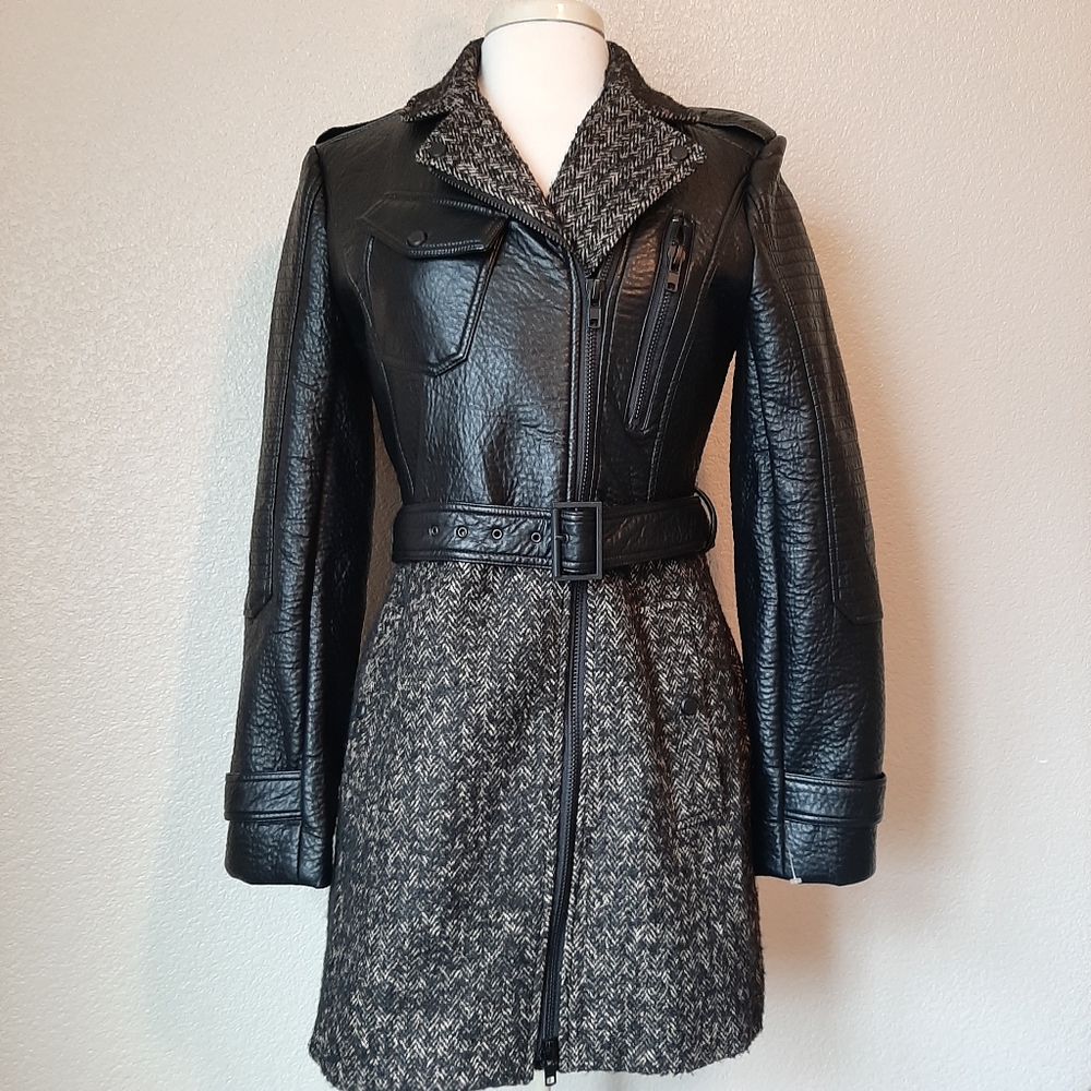 NWT W118 Walter Baker Faux Leather Hurley Jacket